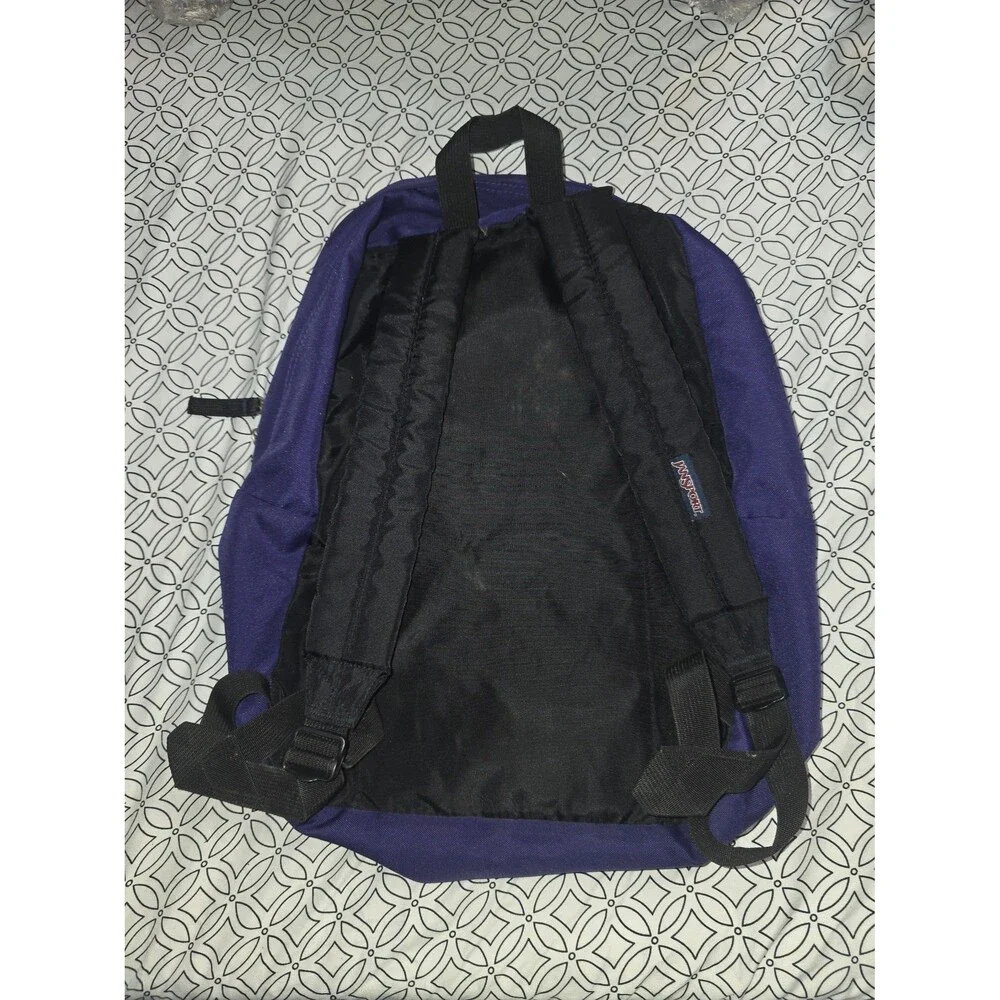 Dark purple classic jansport full size backpack bookbag purse bag tote!